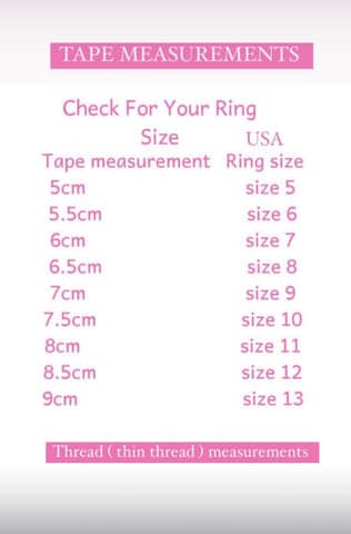 Size guide chart 1